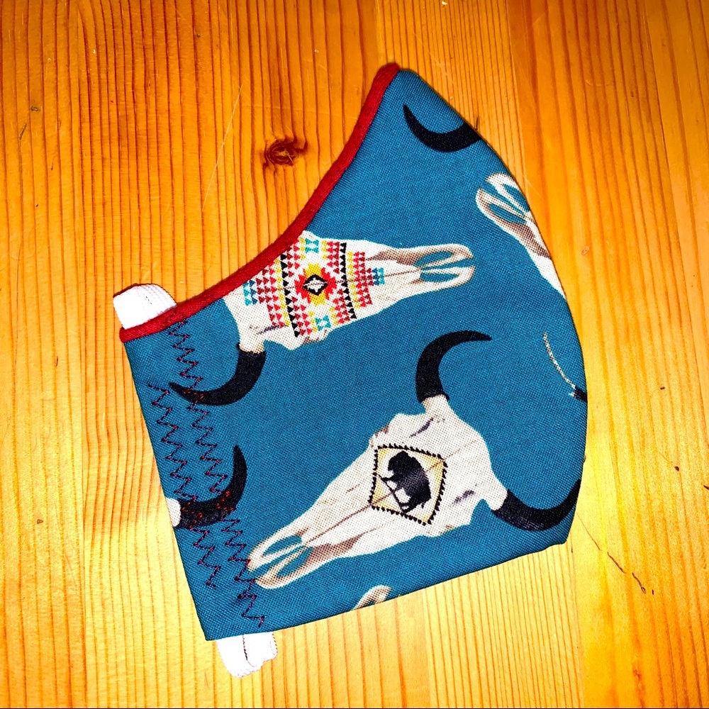 Face Mask Southwestern cow Skull cowgirl native